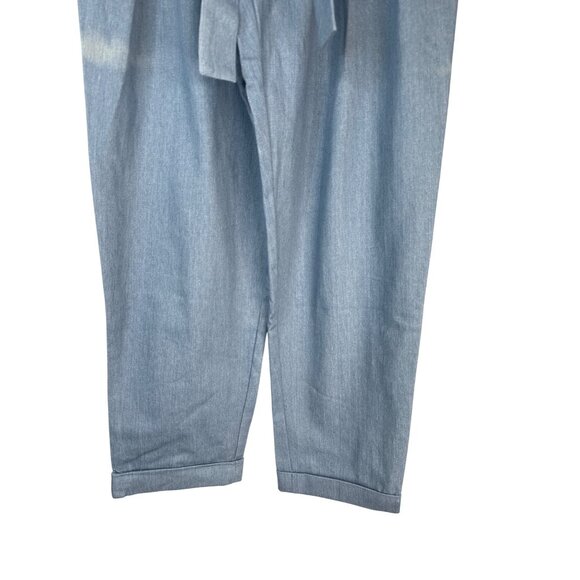 2/$30 NWT Choosy Size 4 Light Blue High-Waisted Tie-Belted Light Denim Pants - Picture 3 of 15